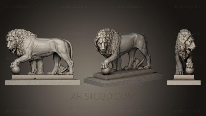 Figurines lions tigers sphinxes (STKL_0253) 3D model for CNC machine